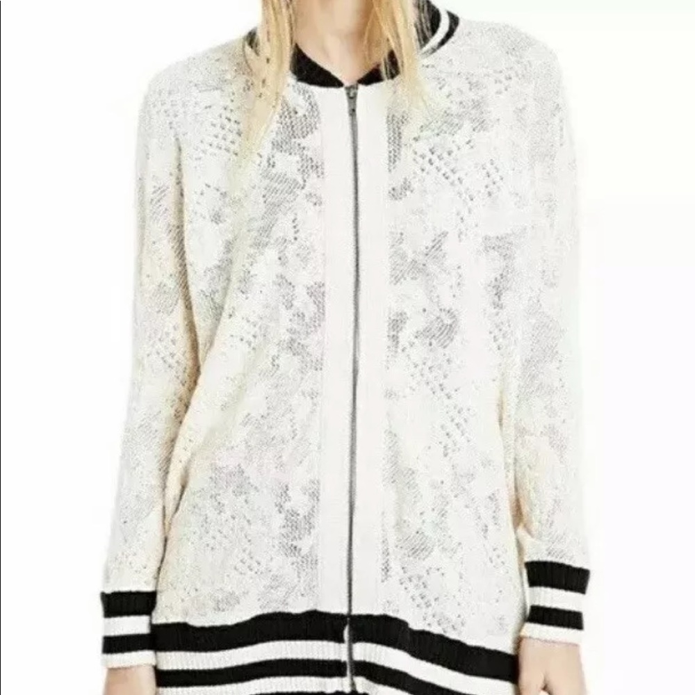 Free People Lace Varsity Jacket
